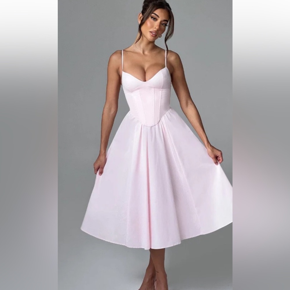 Chic Light Pink Spaghetti Strap Dress